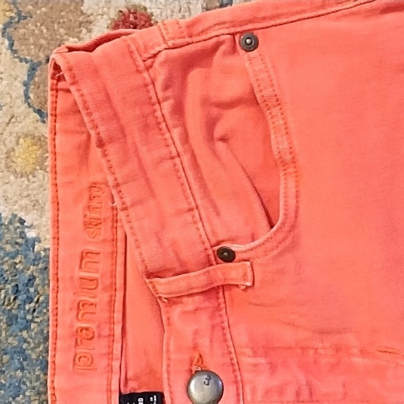 Gap Premium Denim Orange Skinny Jeans, Size 10 - Picture 2 of 10